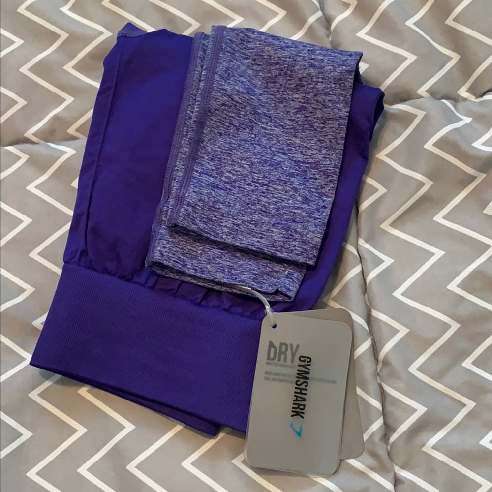 Gymshark purple seamless two tone leggings small
